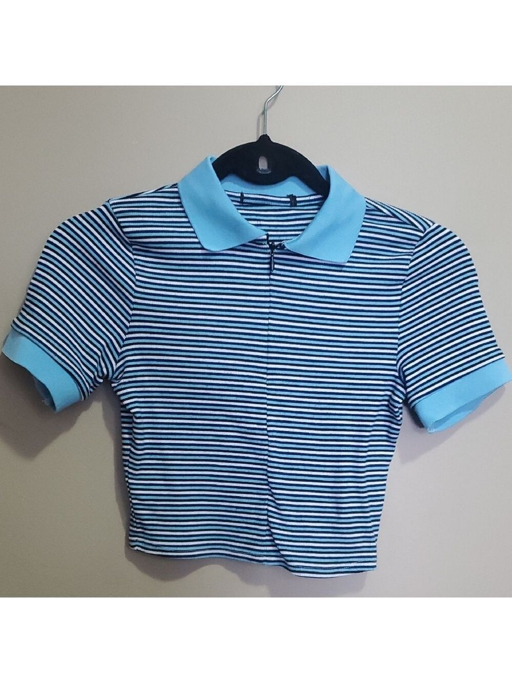 Blue Striped Polo Shirt Size Small